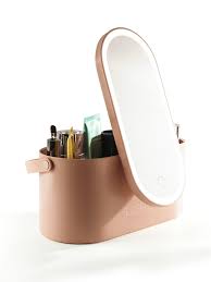 Portable LED Light Storage Box Beauty And Makeup Mirror